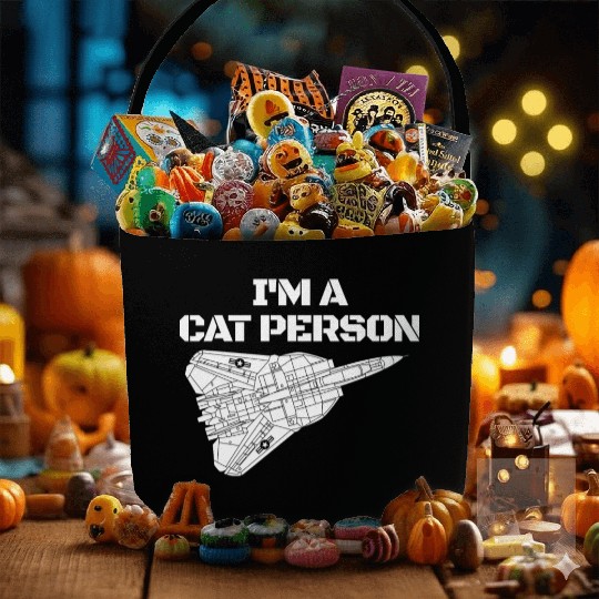 I'm Cat Person F14 Tomcat Fighter Jet Schematicf14 Fabric Baskets