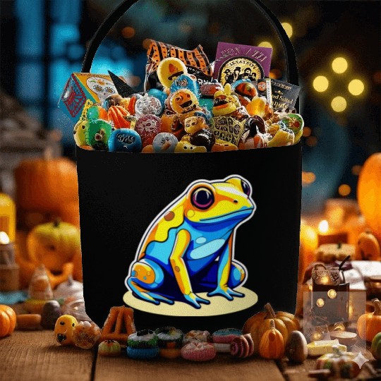 Golden Poison Frog Illustration Fabric Baskets