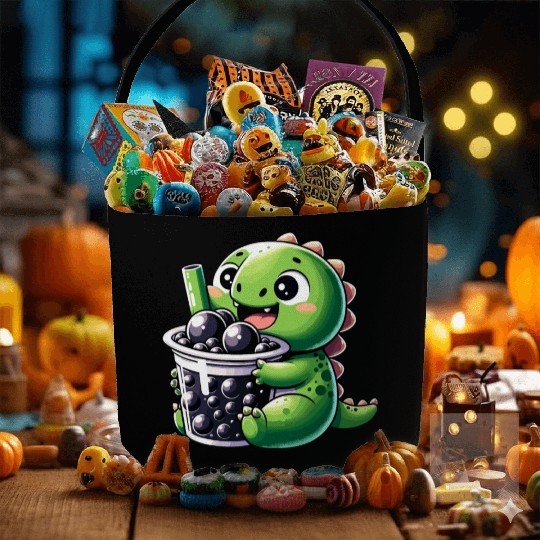 Boba Tea Dragon Kawaii Fabric Baskets