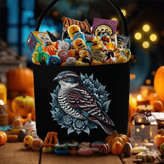 Sparrow Hawk Bird of Prey Fabric Baskets for Avid Bird Lovers