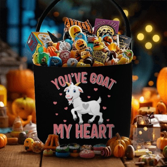 Valentines Day Fabric Baskets, You've Goat My Heart Fabric Baskets,