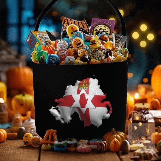 Northern Ireland - 3D Flag Map Fabric Baskets