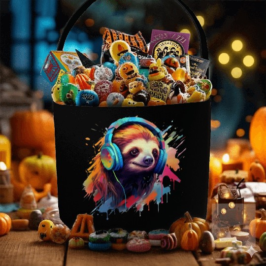 Sloth DJ Fabric Baskets