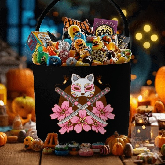 kawaii cat anime japanese retro men women Fabric Baskets