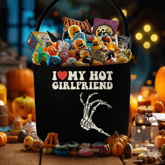 I Love My Girlfriend Boyfriend For Him Love Fabric Baskets