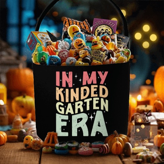 In My Kindergarten Era Groovy Back To School Teach Fabric Baskets