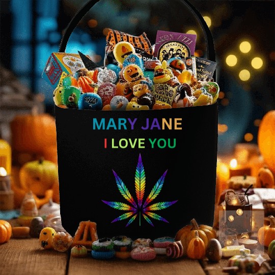 MARY JANE, Marijuana lover, Cannabis Fabric Baskets