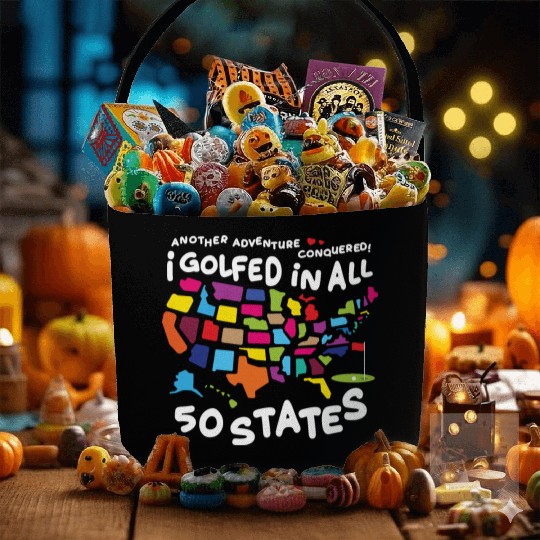 I Golfed in all 50 States USA Map Golf Bucket List Fabric Baskets