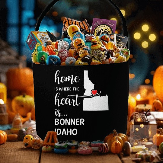 Bonner County Idaho Is Where My Heart Is Cool Gift Fabric Baskets