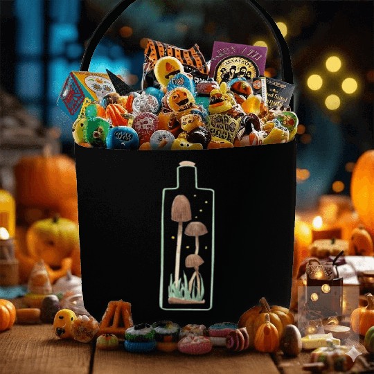 Mushroom and Firefly Terrarium Fabric Baskets