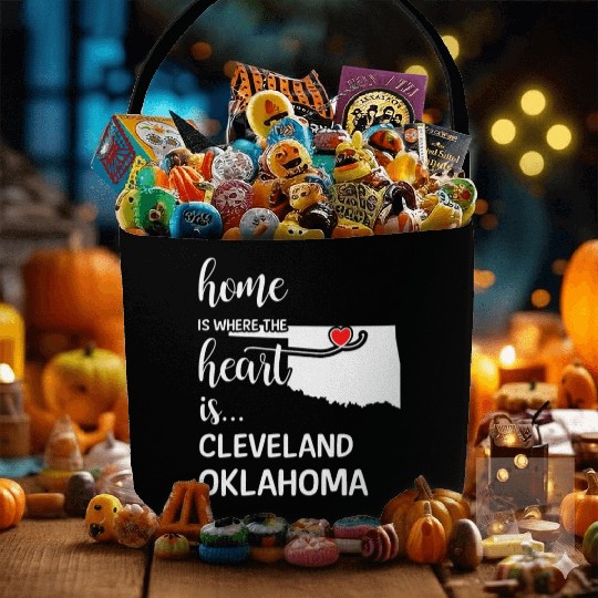 Cleveland County Oklahoma Is Where My Heart Is Fabric Baskets