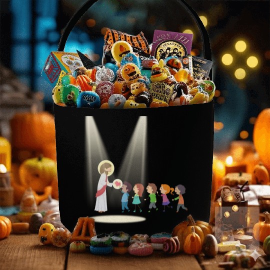 sacred heart of jesus Fabric Baskets