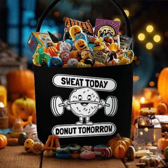 Fitness Donut Funny Donut Gym Fabric Baskets