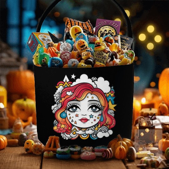 Celestial girl Fabric Baskets