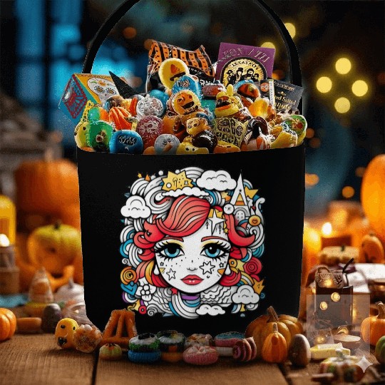 Celestial girl Fabric Baskets