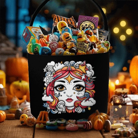 Celestial girl Fabric Baskets