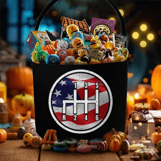 American Flag Muscle Car 6 Gears Knob Car Mechanic Fabric Baskets