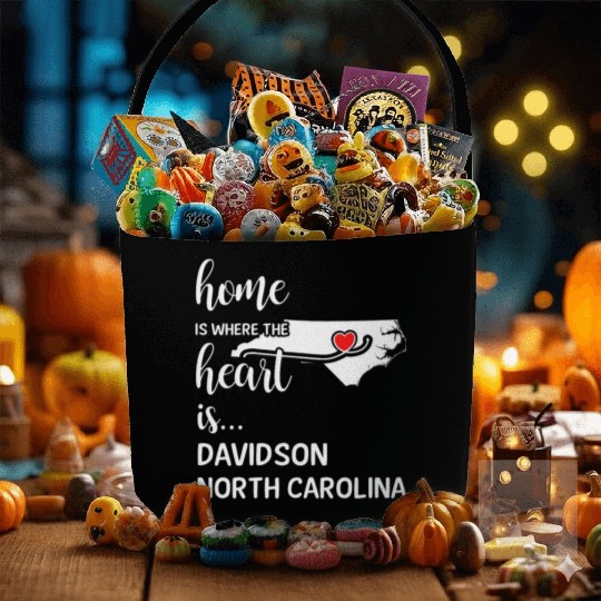 Davidson County North Carolina Is Where My Heart Fabric Baskets