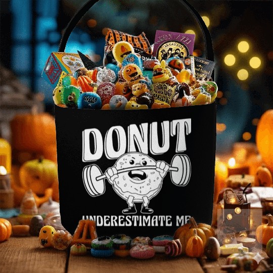 Fitness Donut Funny Donut Gym Fabric Baskets