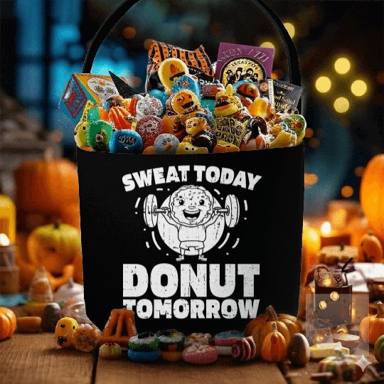 Fitness Donut Funny Donut Gym Fabric Baskets
