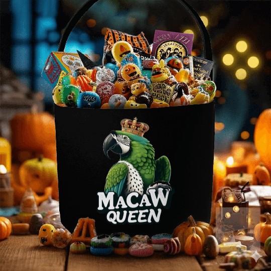 Green Macaw Ornithologist Macaw Queen Fabric Baskets