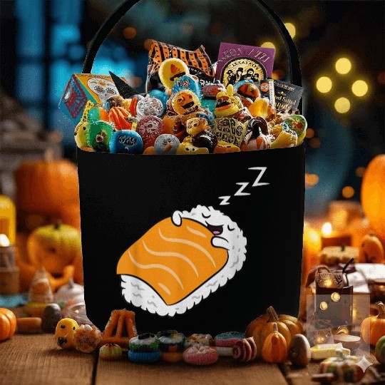 Cute Sushi Kawaii Japanese Food Sleeping Sushi Pa Fabric Baskets