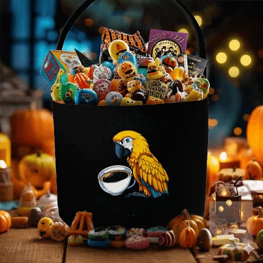 Gold Macaw Macaw-Fee Coffee Lover Fabric Baskets