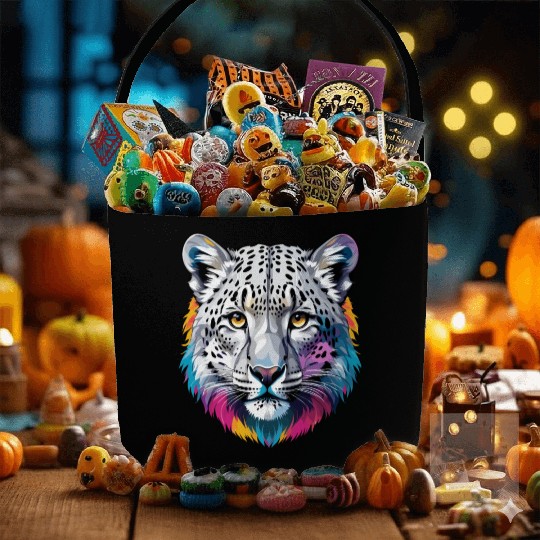 Snow Leopard Fabric Baskets