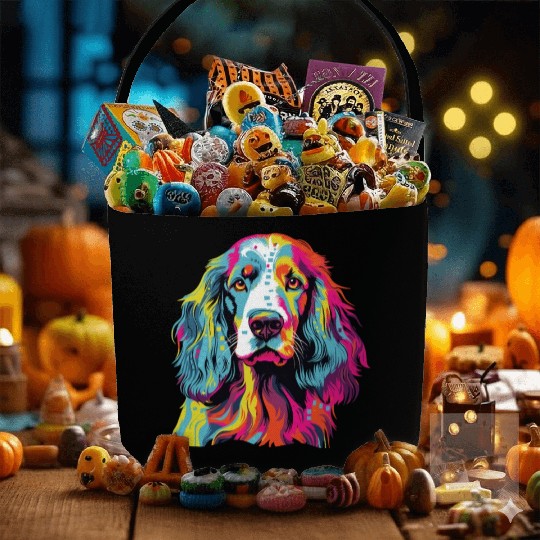 Watercolor Colorful English Setter Fabric Baskets