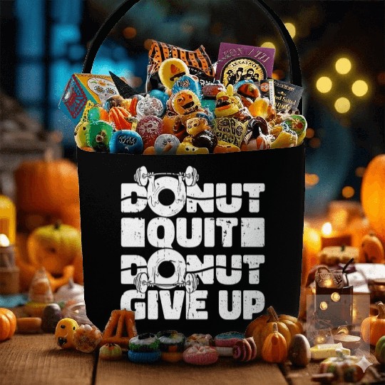 Fitness Donut Funny Donut Gym Fabric Baskets