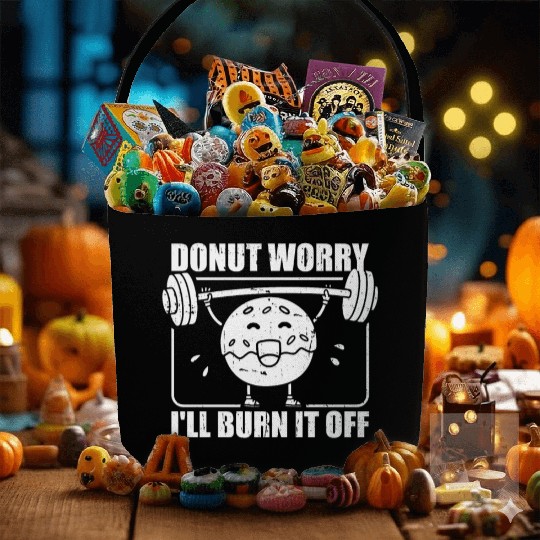 Fitness Donut Funny Donut Gym Fabric Baskets