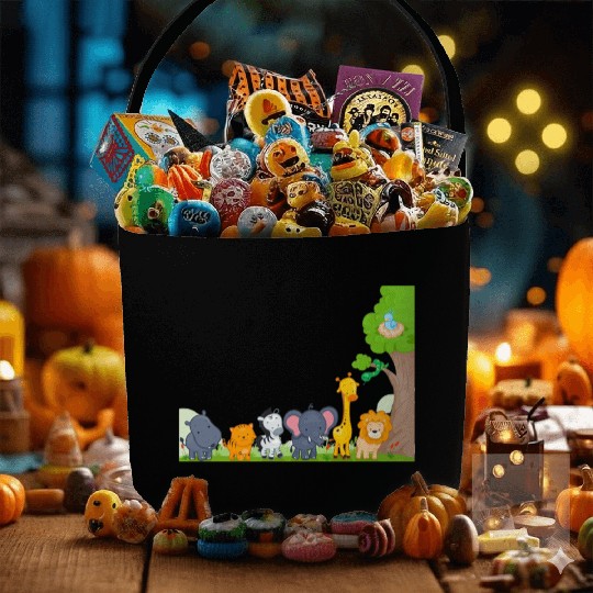 Multi zoo animals lion giraf elephant Fabric Baskets