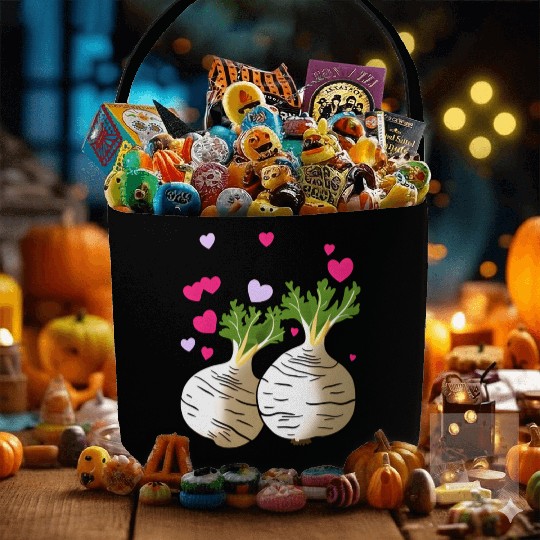 Turnip Love Hearts Valentine's Day Fabric Baskets