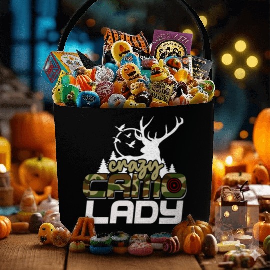 Crazy Camo Lady Women's Deer Hunting Season Camo Fabric Baskets