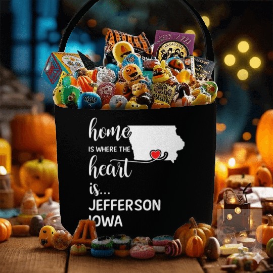 Jefferson County Iowa Is Where My Heart Is Gift Fabric Baskets