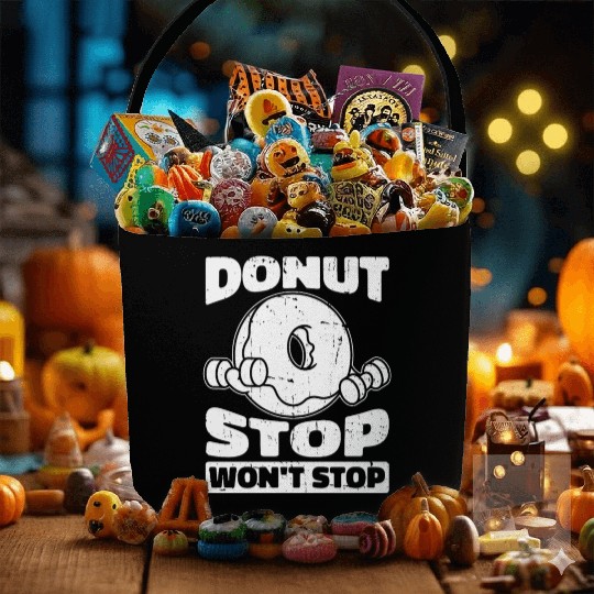 Fitness Donut Funny Donut Gym Fabric Baskets