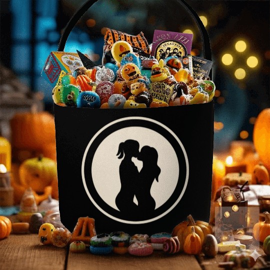 Silhouette of Lesbian Couple Fabric Baskets