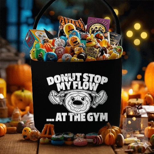 Fitness Donut Funny Donut Gym Fabric Baskets