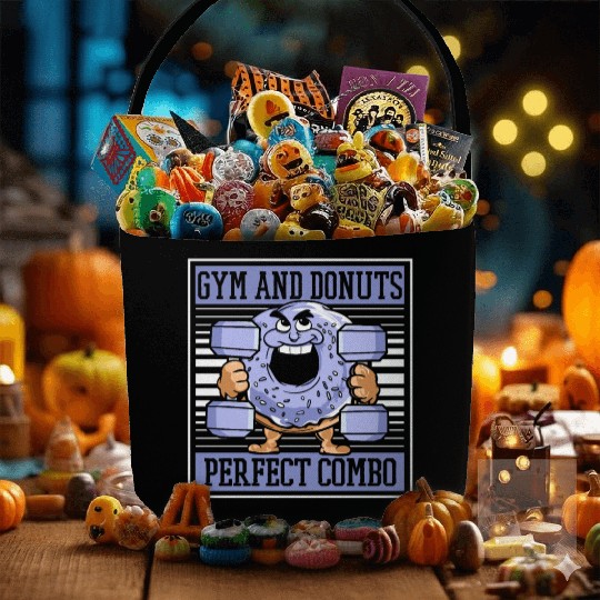 Fitness Donut Funny Donut Gym Fabric Baskets