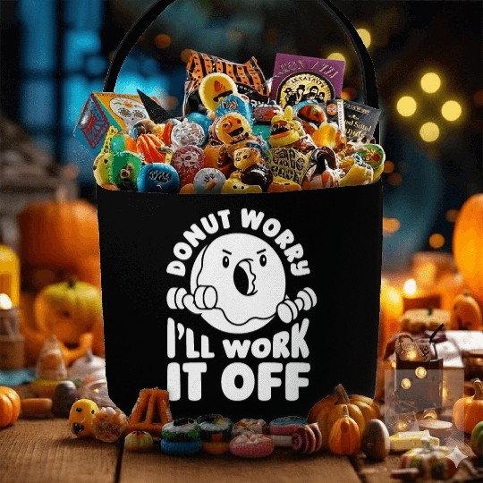 Fitness Donut Funny Donut Gym Fabric Baskets