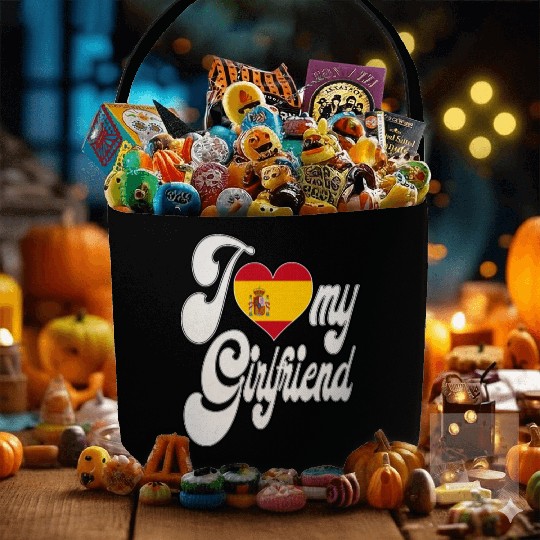 SpainI Love My Spaniard Girlfriend Fabric Baskets