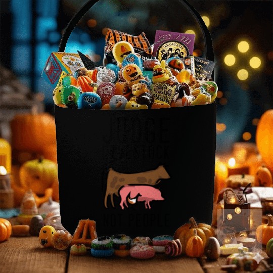 Judge Livestock Not People Farmer Fabric Baskets