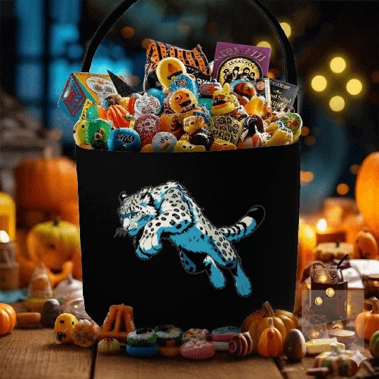 Snow Leopard Leopard White Leopard Fabric Baskets