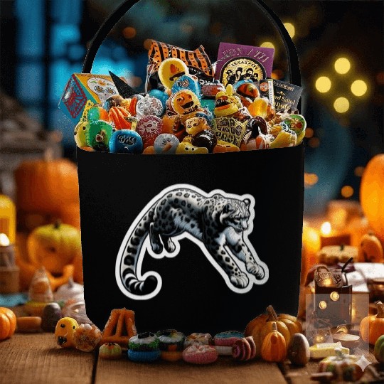 Snow Leopard Leopard White Leopard Fabric Baskets