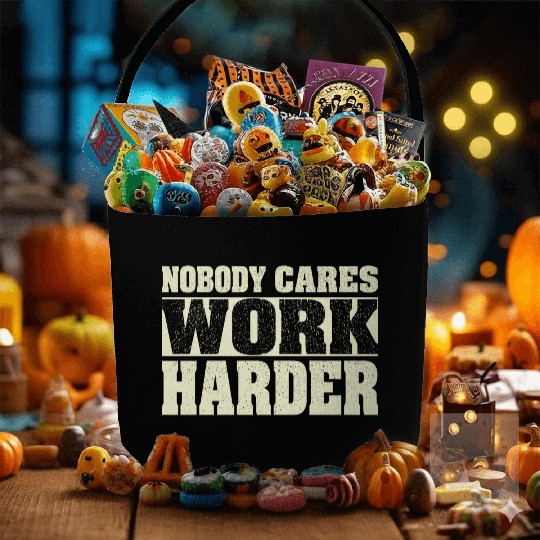 Nobody Cares Work Harder Fitness Workout Gym Fabric Baskets