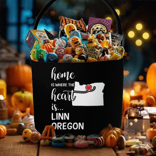 Linn County Oregon Is Where My Heart Is Gift Fabric Baskets