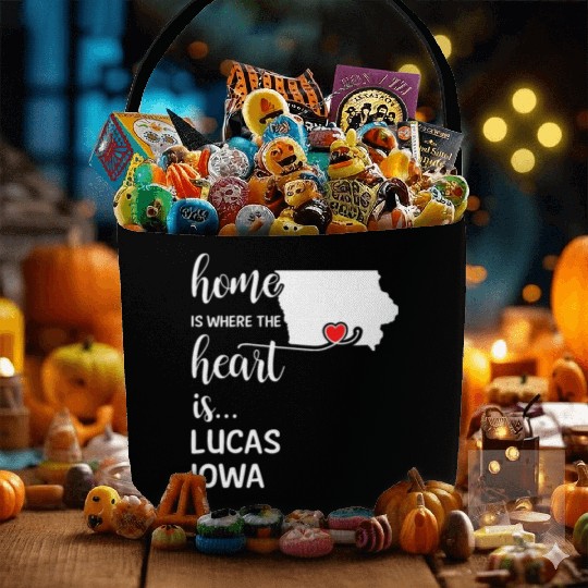 Lucas County Iowa Is Where My Heart Is Gift Fabric Baskets