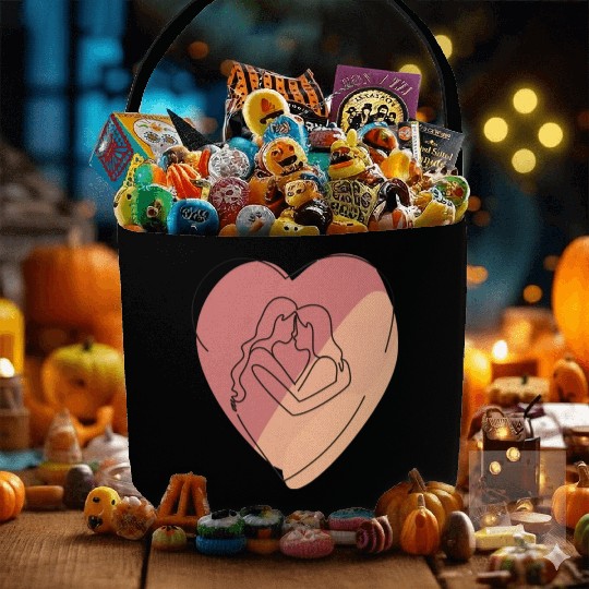 Lesbian Couple in Heart Fabric Baskets