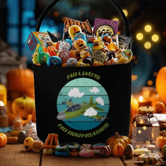 No Limits No Boundaries Jet Design Fabric Baskets