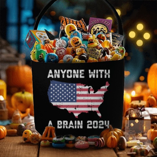 2024 Brain Vote Democracy Anti-Trump Fabric Baskets